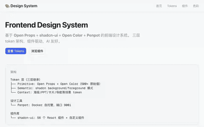 UI Design System 动态演示